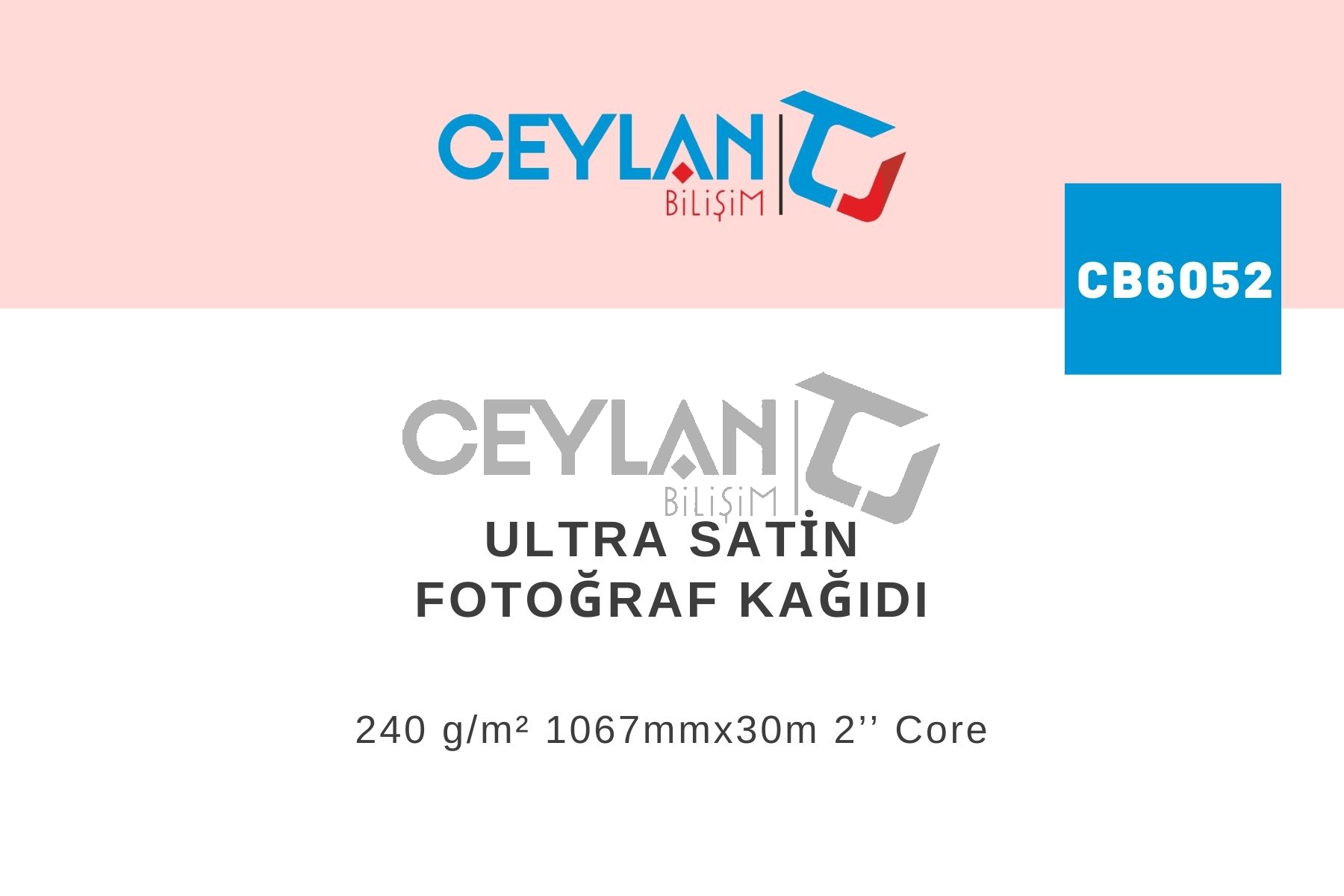 Ultra Satin Fotoğraf Kağıdı 240 g/m² 1067mmx30m 2’’ Core