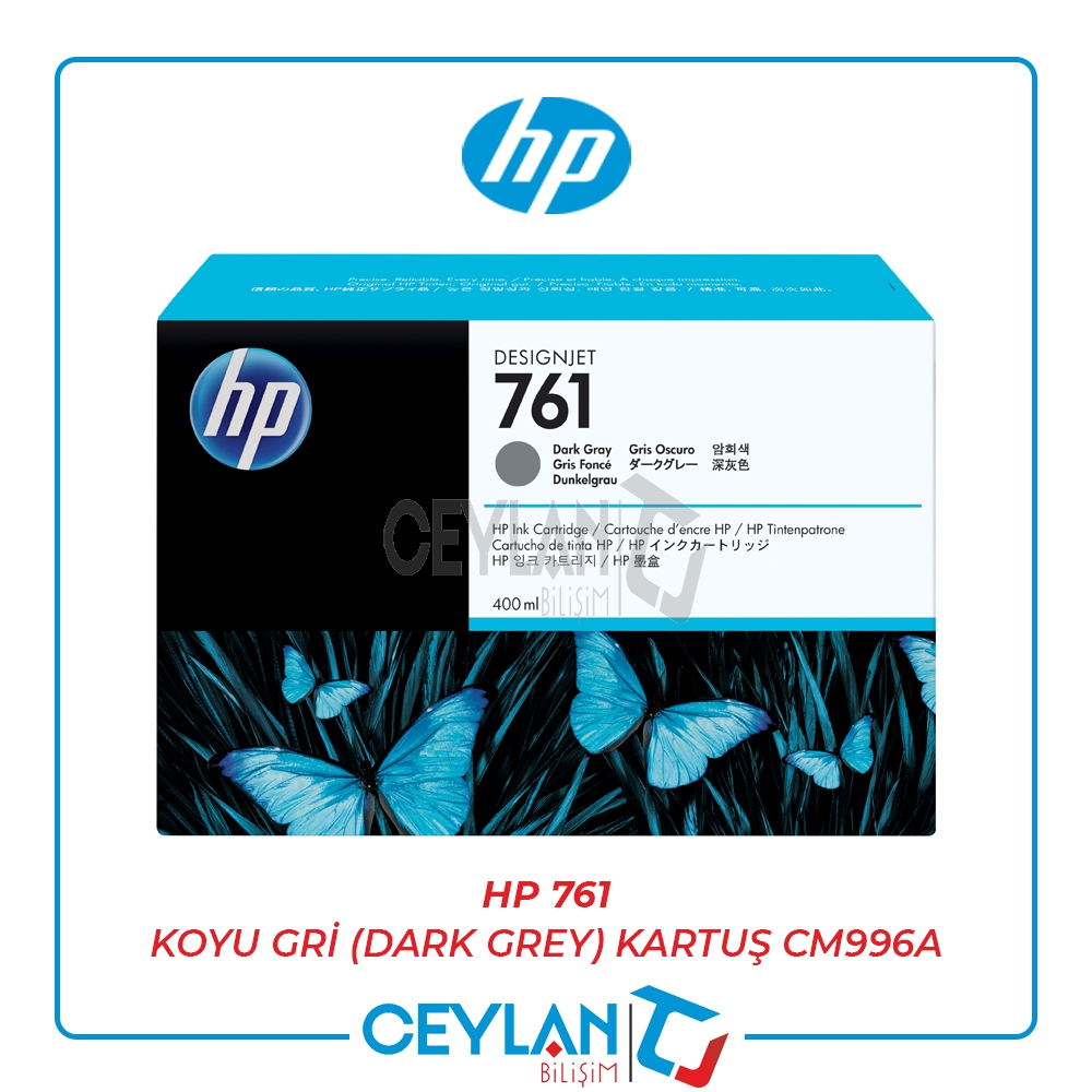 HP 761 KOYU GRİ (DARK GREY) KARTUŞ CM996A