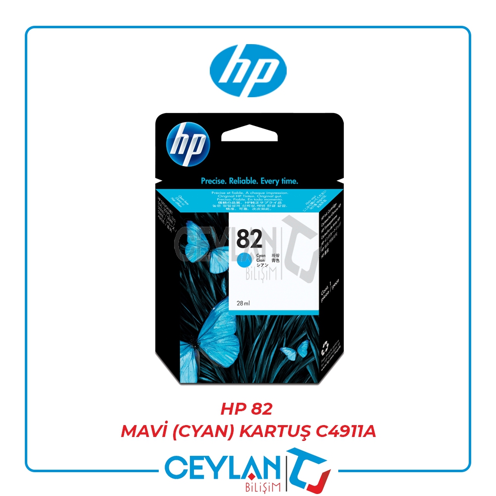 HP 82 MAVİ (CYAN)  KARTUŞ C4911A