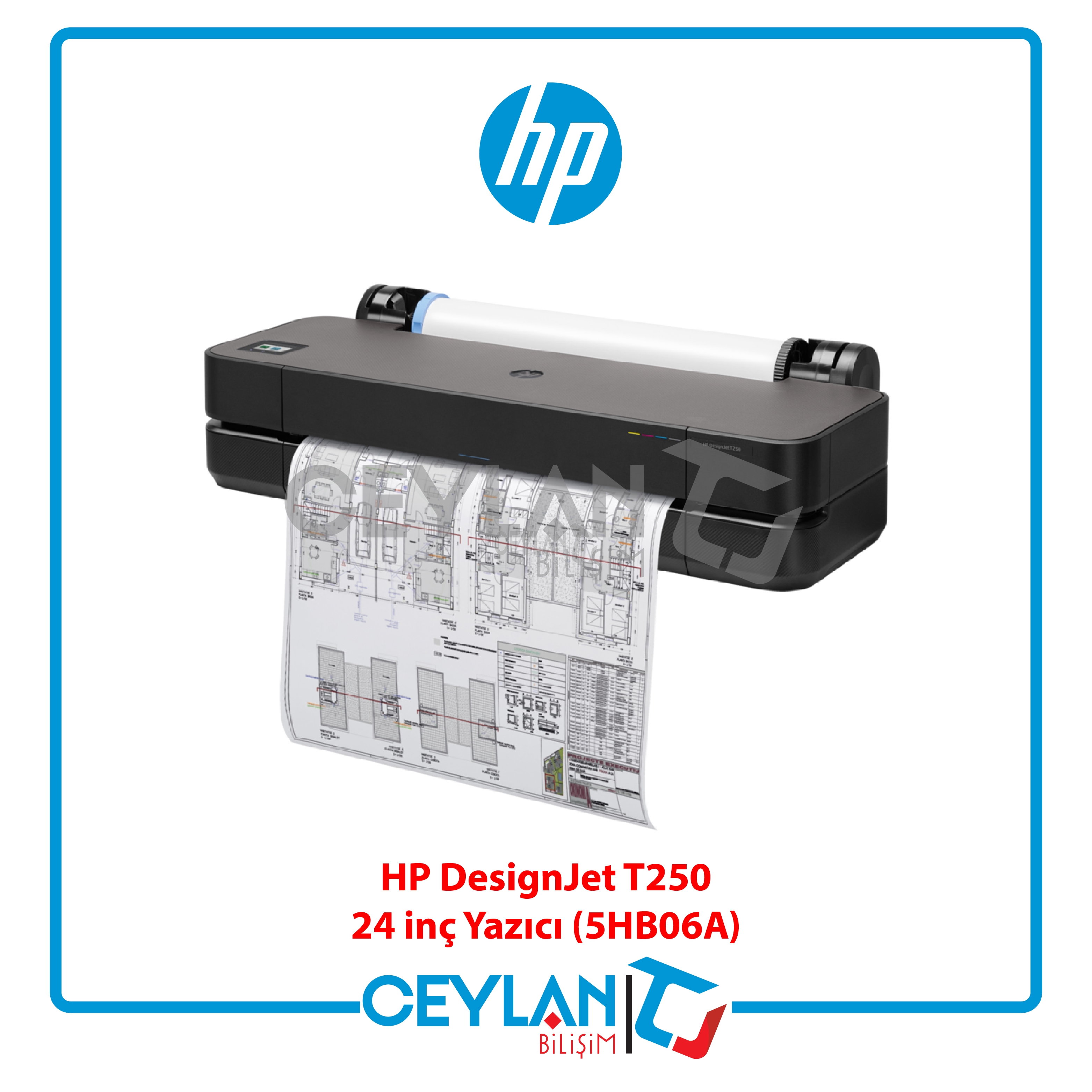 HP 5HB06A DESIGNJET T250 24 INC 610MM A1+ E-YAZICI