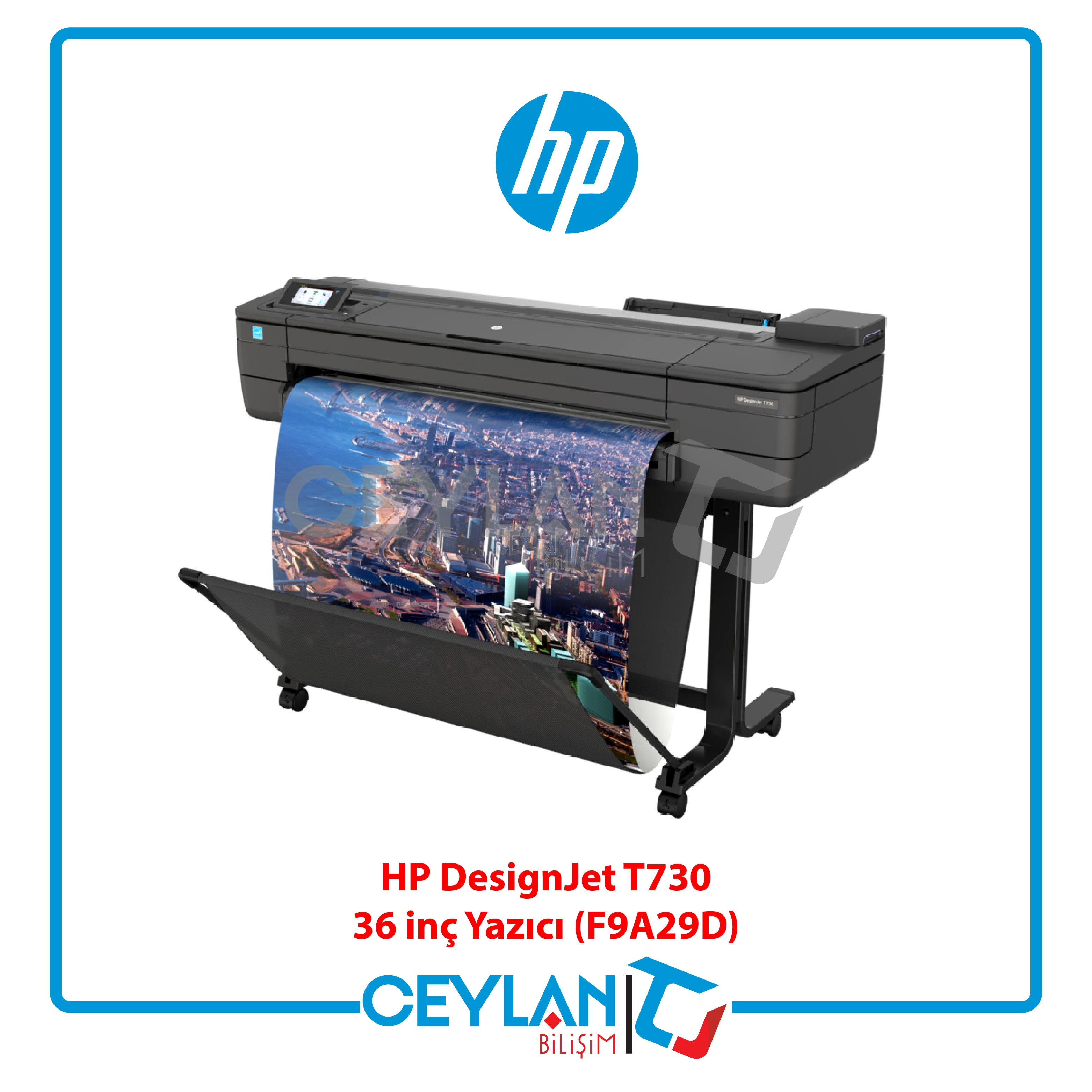 HP F9A29D DESIGNJET T730 36 INC 914MM A1 YAZICI