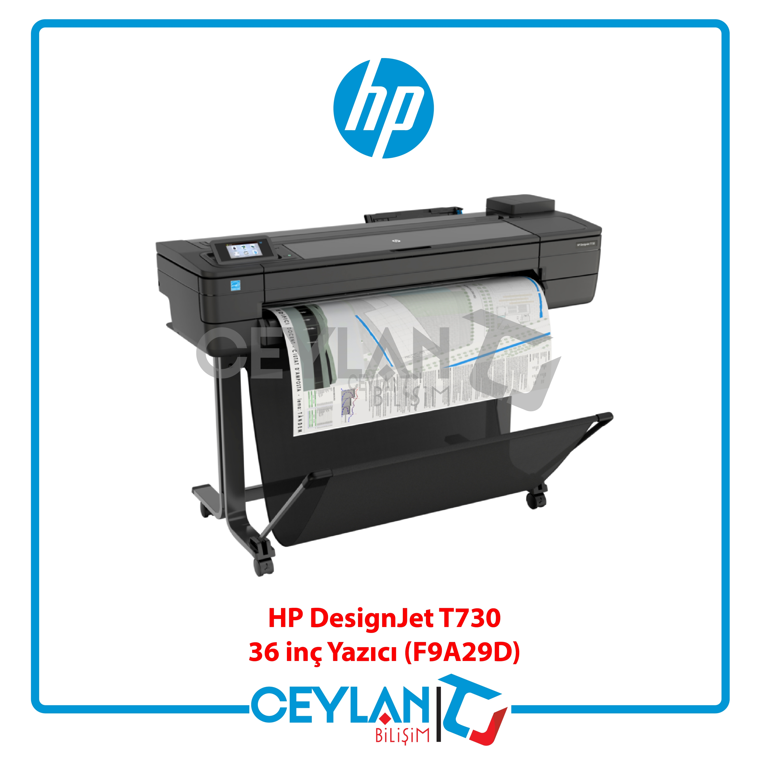 HP F9A29D DESIGNJET T730 36 INC 914MM A1 YAZICI