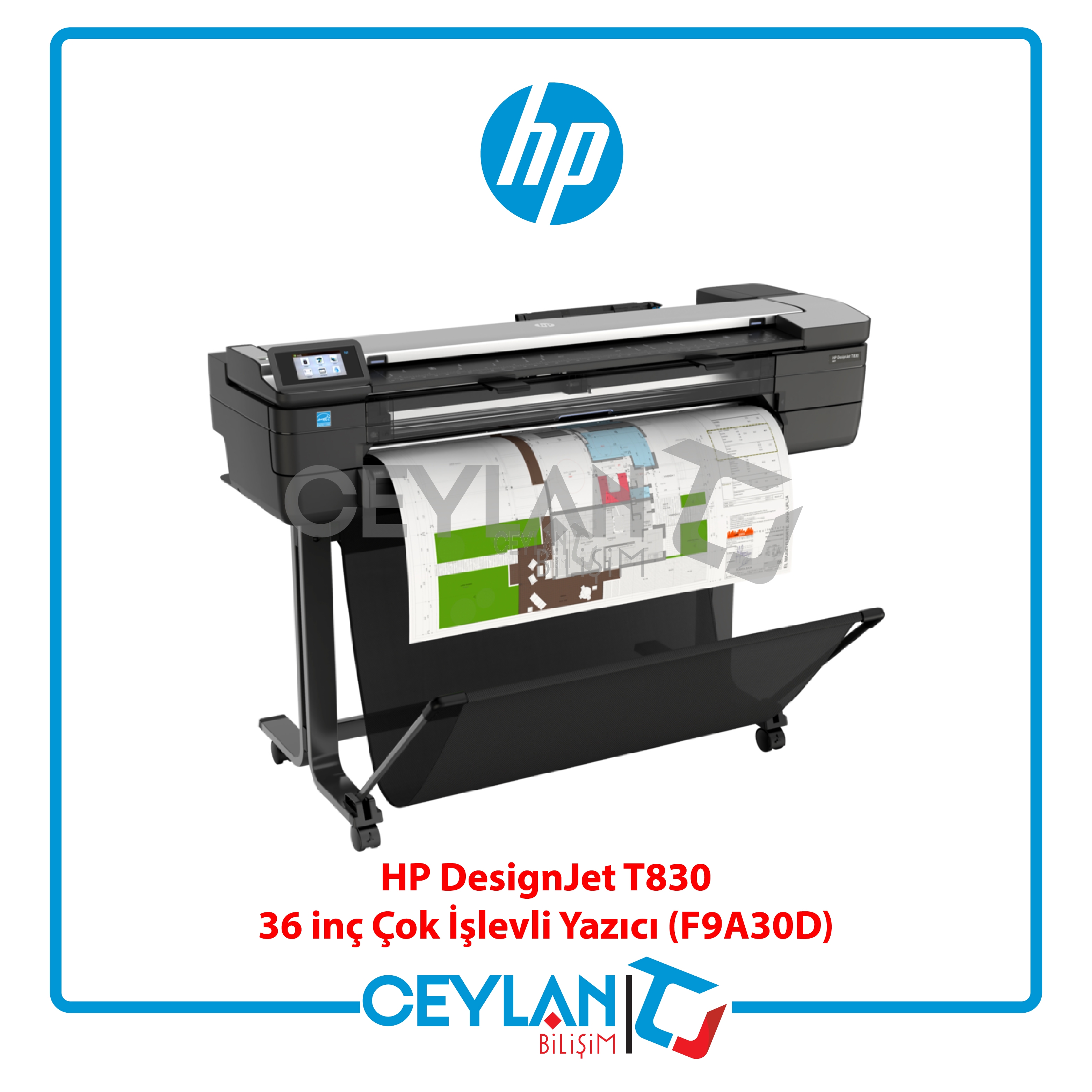 HP F9A30D DESIGNJET T830 36 INC 914MM A0 MFP YAZICI