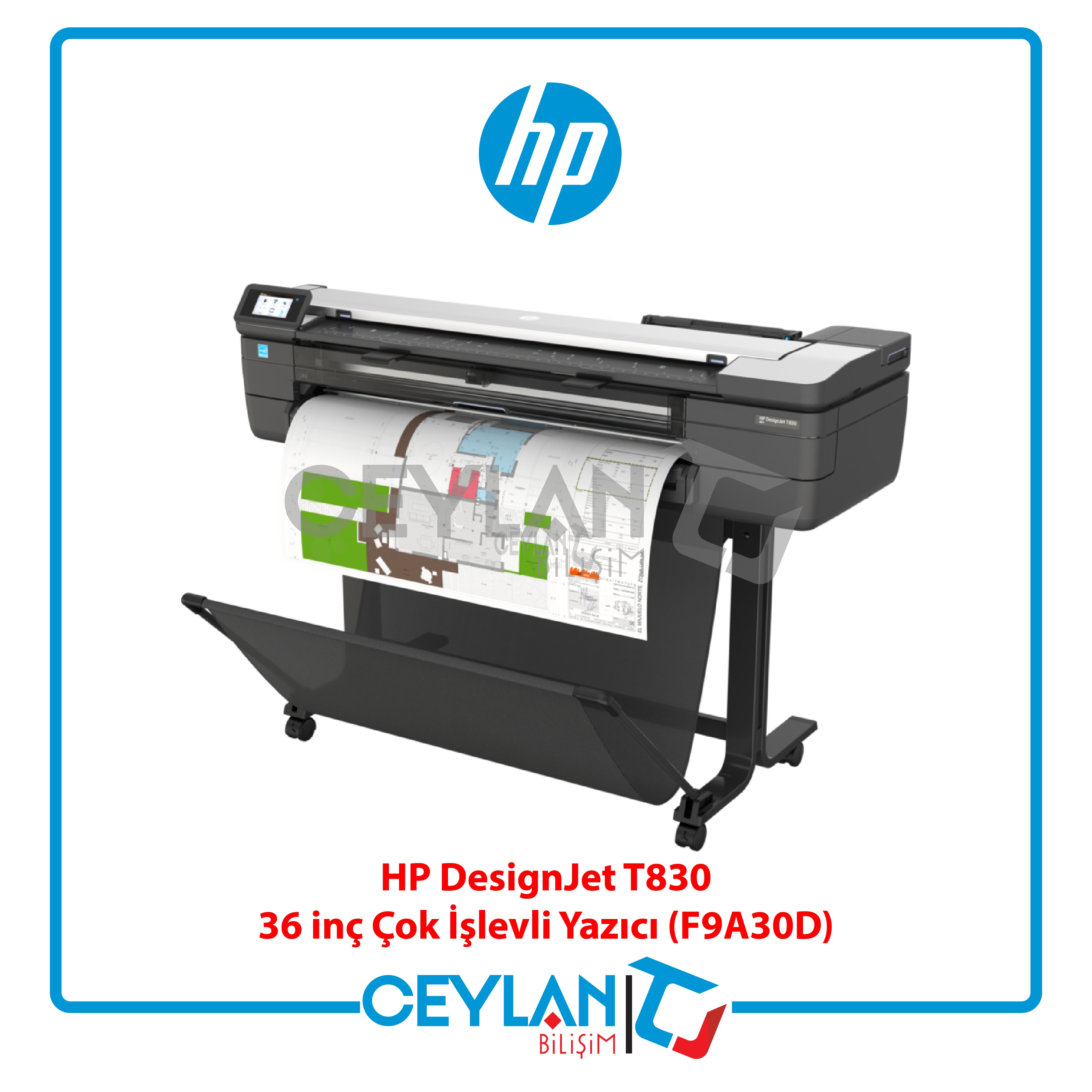 HP F9A30D DESIGNJET T830 36 INC 914MM A0 MFP YAZICI