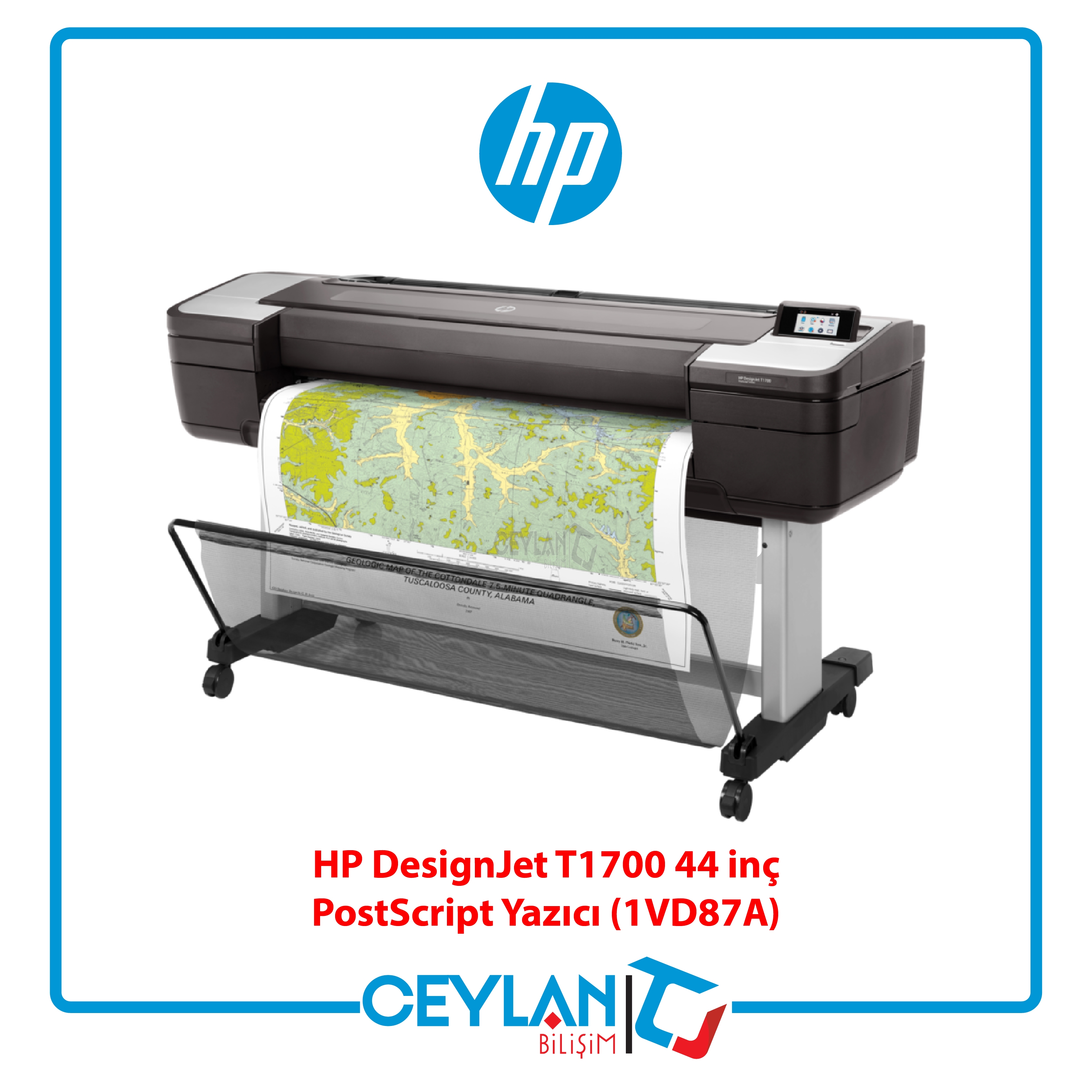 HP 1VD87A DESIGNJET T1700 44 INC PostScript YAZICI