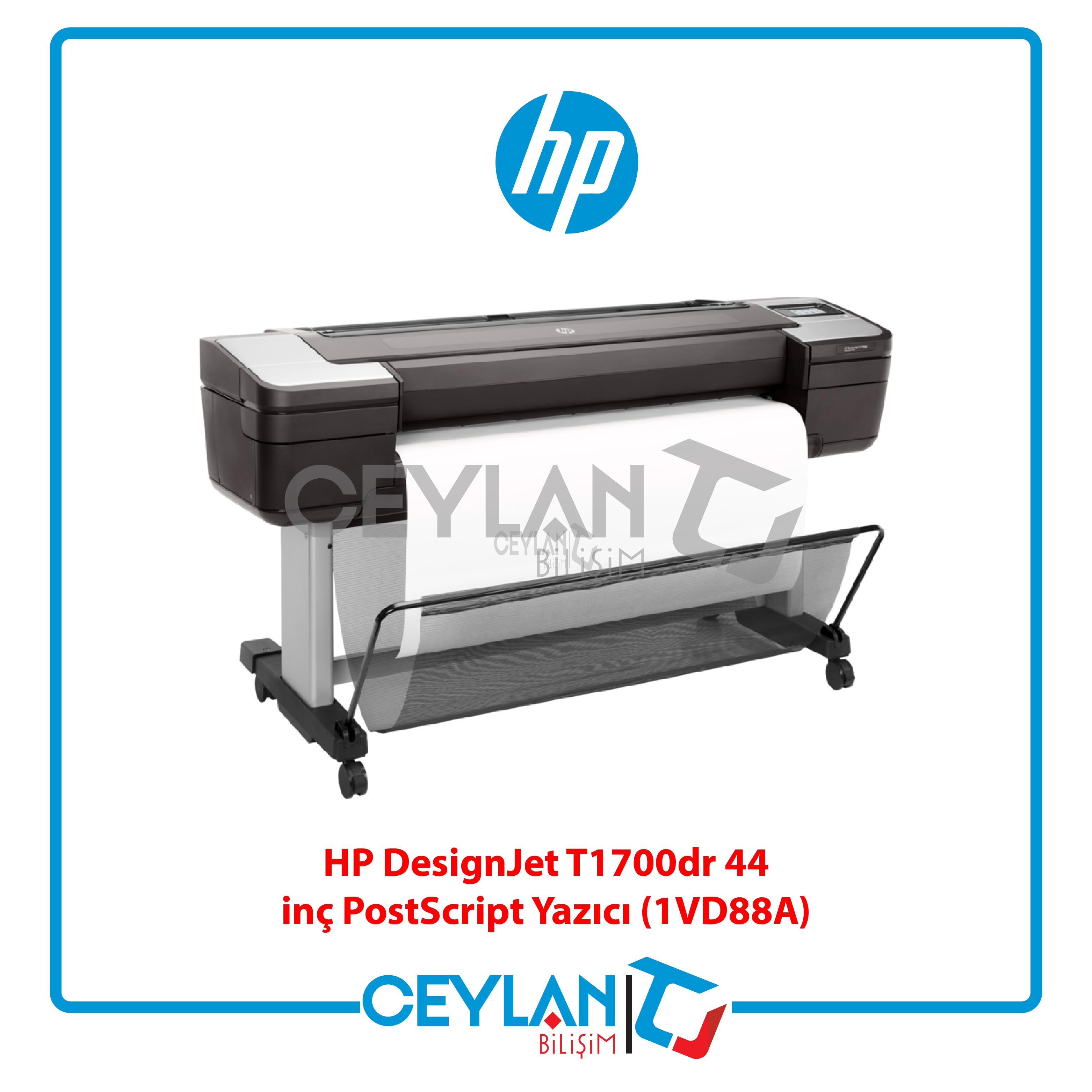 HP 1VD88A DESIGNJET T1700dr 44 INC YAZICI