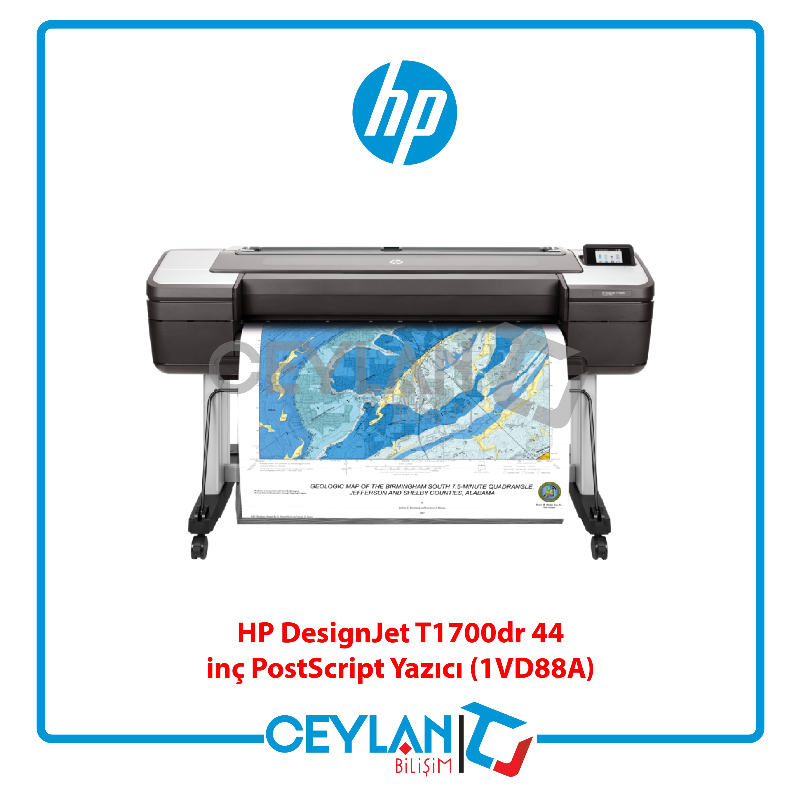 HP 1VD88A DESIGNJET T1700dr 44 INC YAZICI