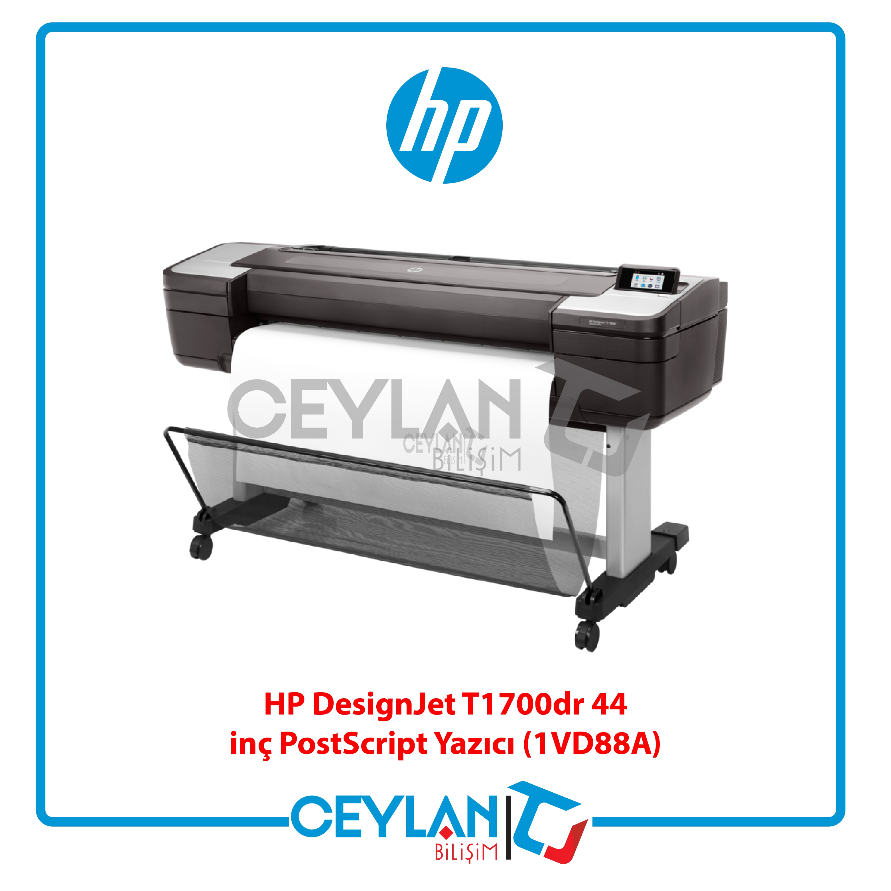 HP 1VD88A DESIGNJET T1700dr DR 44 INC YAZICI