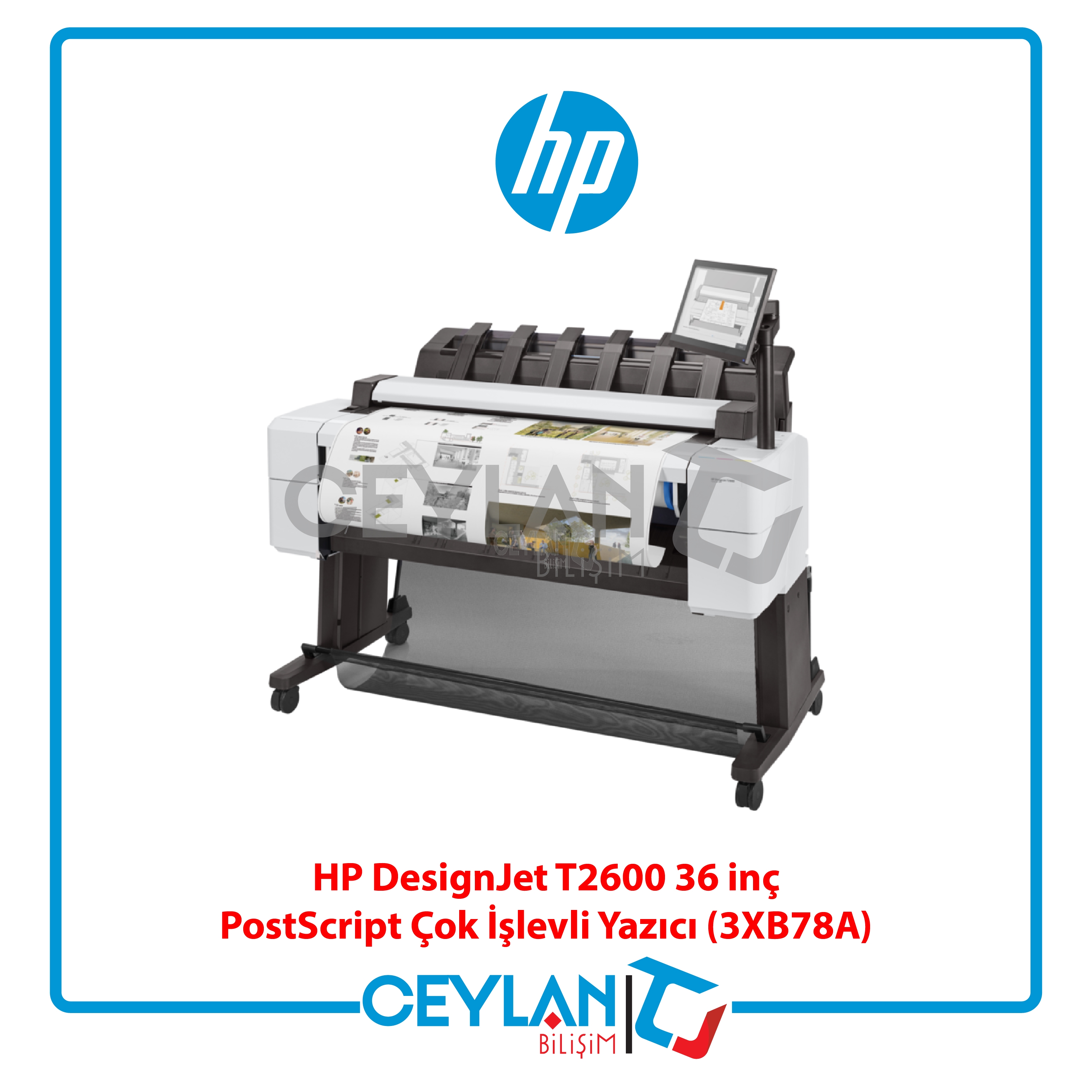 HP 3XB78A POSTSCRIPT T2600dr 36 INC 914MM A0 MFP YAZICI