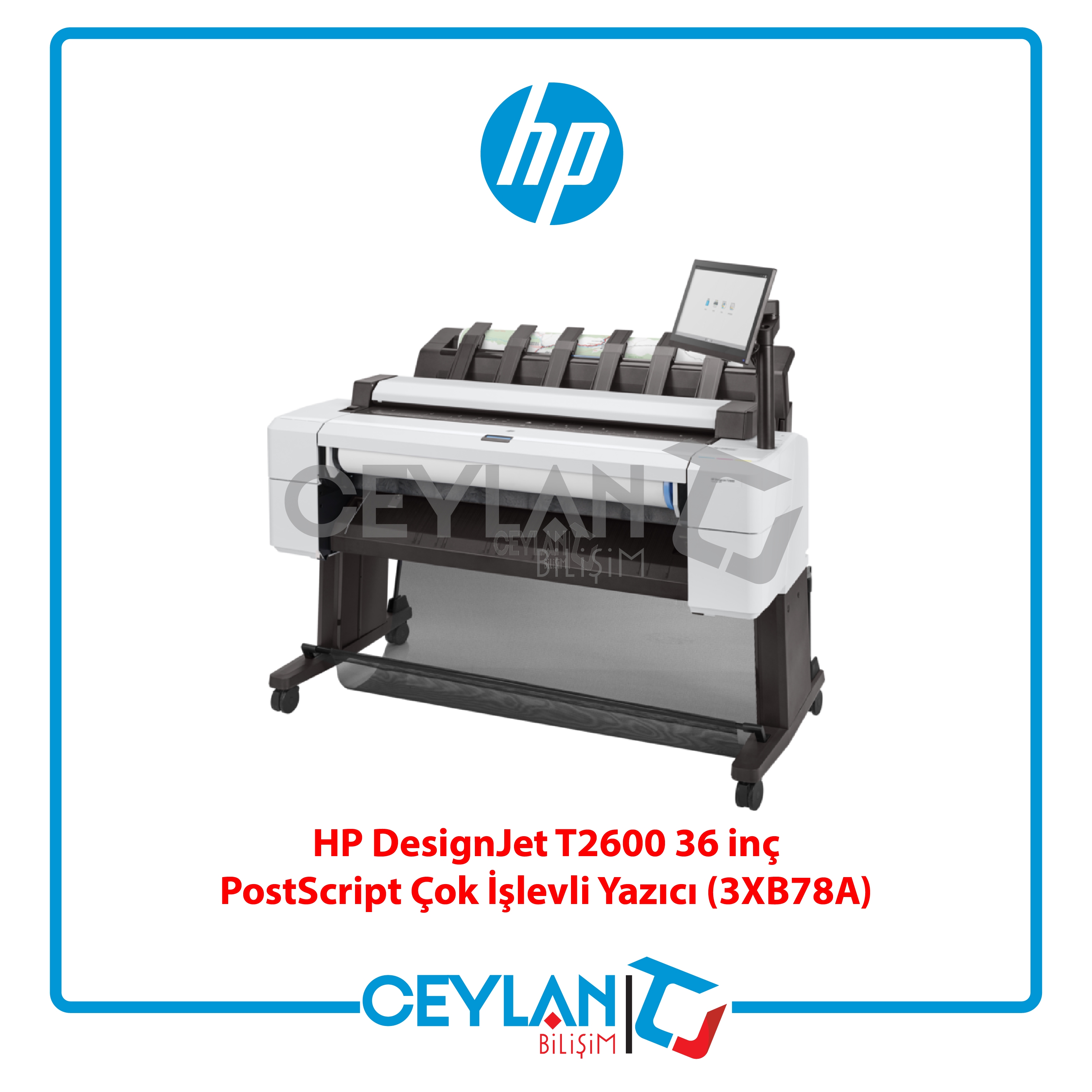 HP 3XB78A POSTSCRIPT T2600dr 36 INC 914MM A0 MFP YAZICI