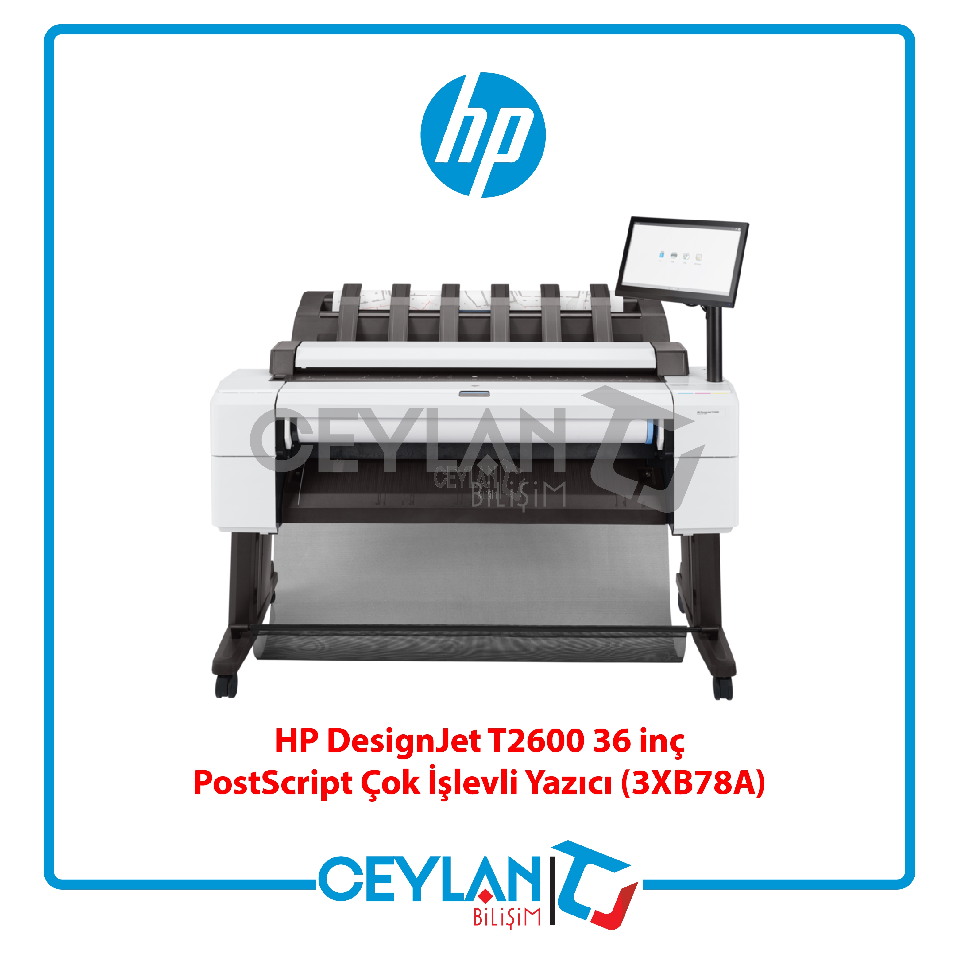 HP 3XB78A POSTSCRIPT T2600dr 36 INC 914MM A0 MFP YAZICI