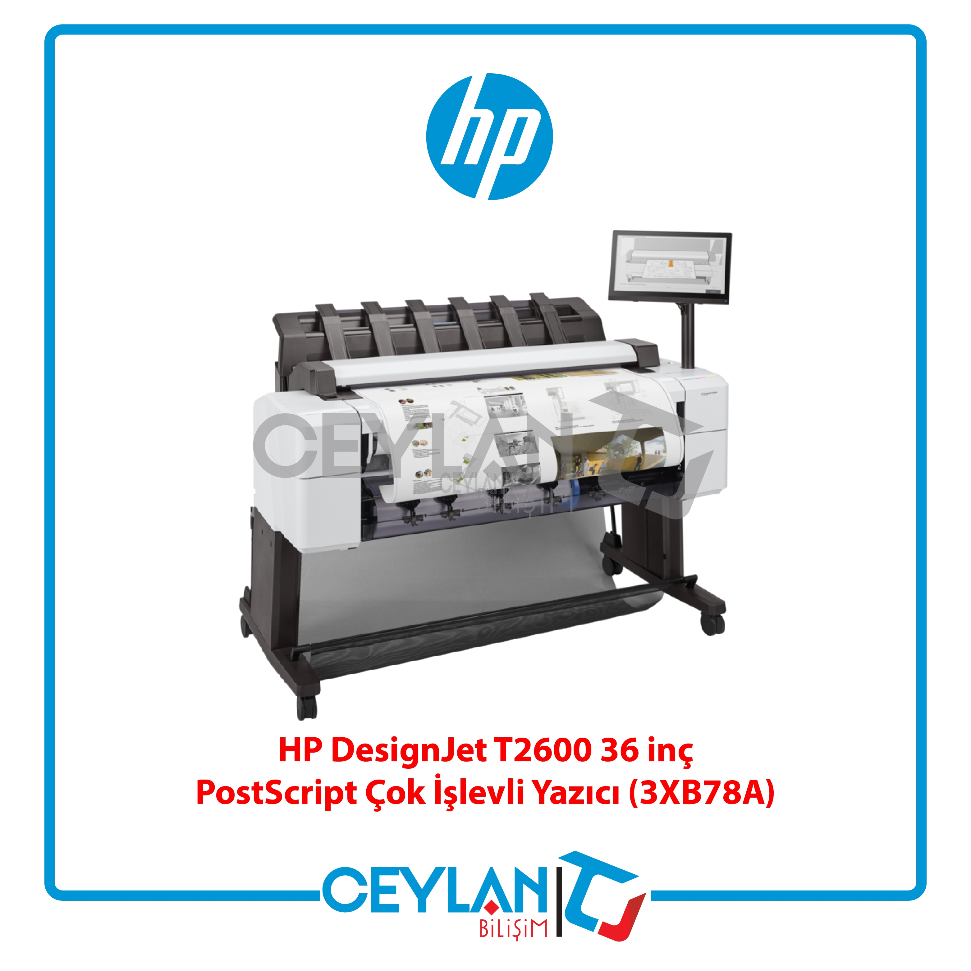 HP 3XB78A POSTSCRIPT T2600dr 36 INC 914MM A0 MFP YAZICI