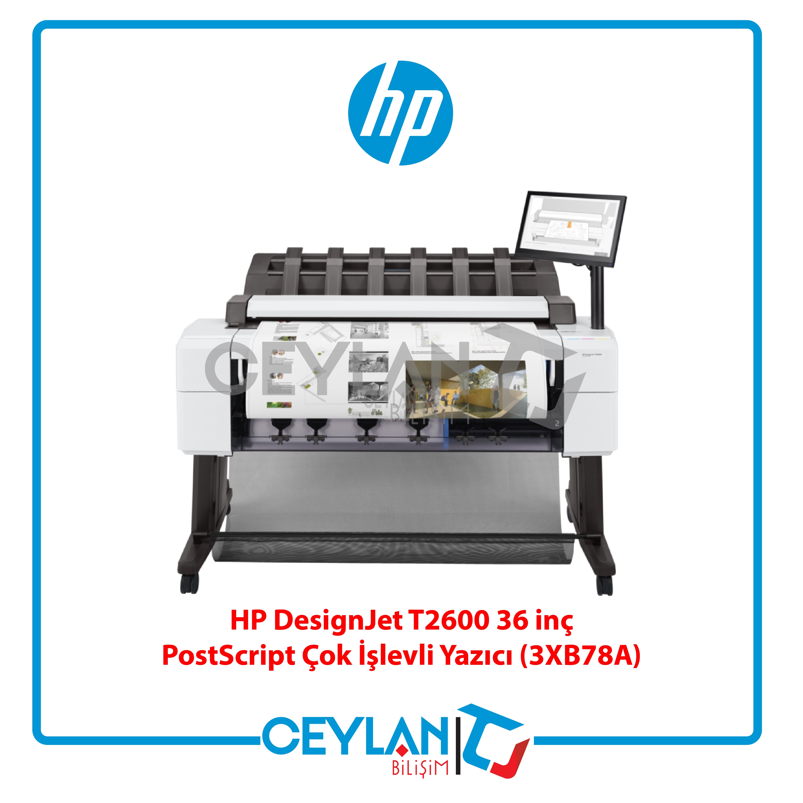 HP 3XB78A POSTSCRIPT T2600dr 36 INC 914MM A0 MFP YAZICI