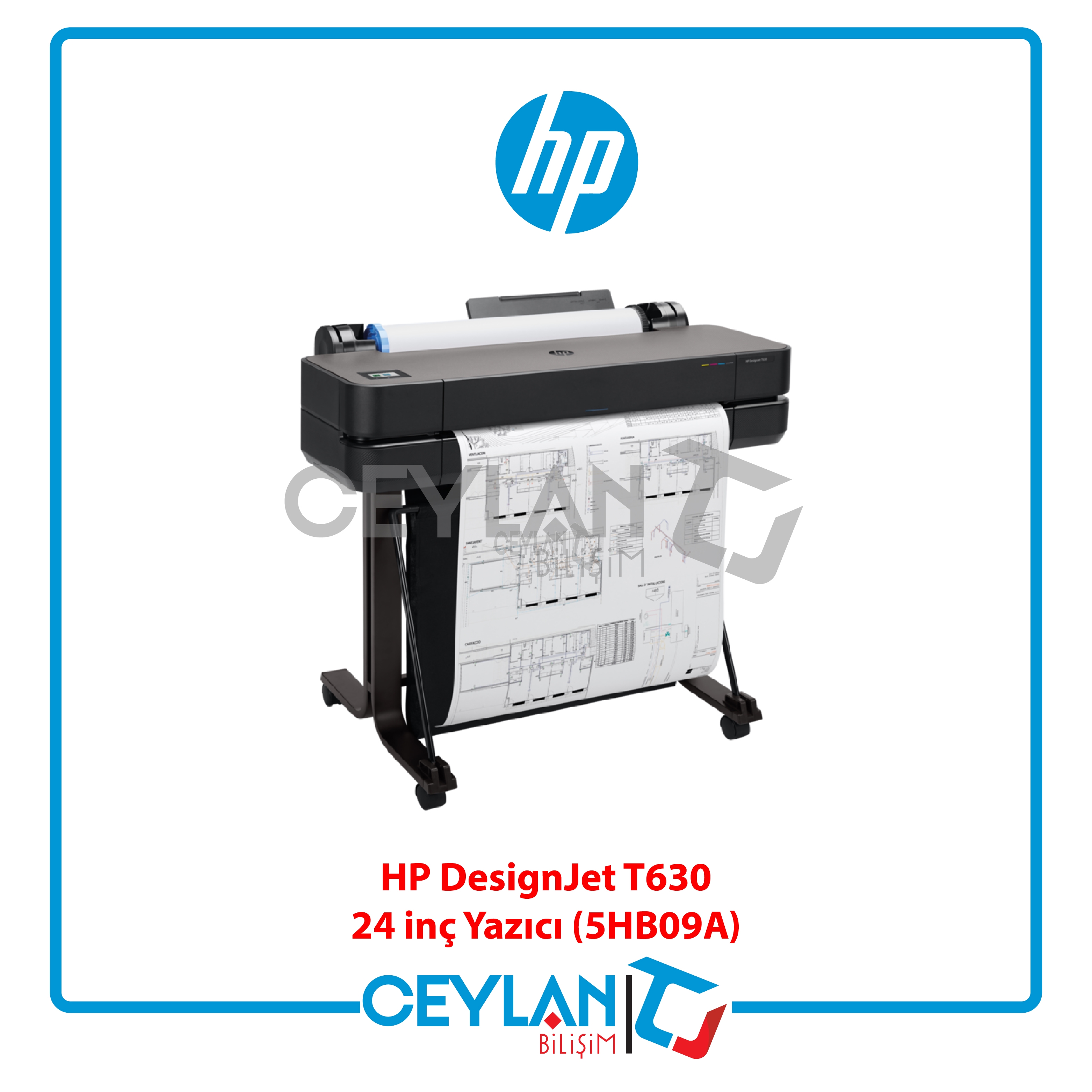 HP 5HB09A DESIGNJET T630 24 INC 610MM A1 E-YAZICI