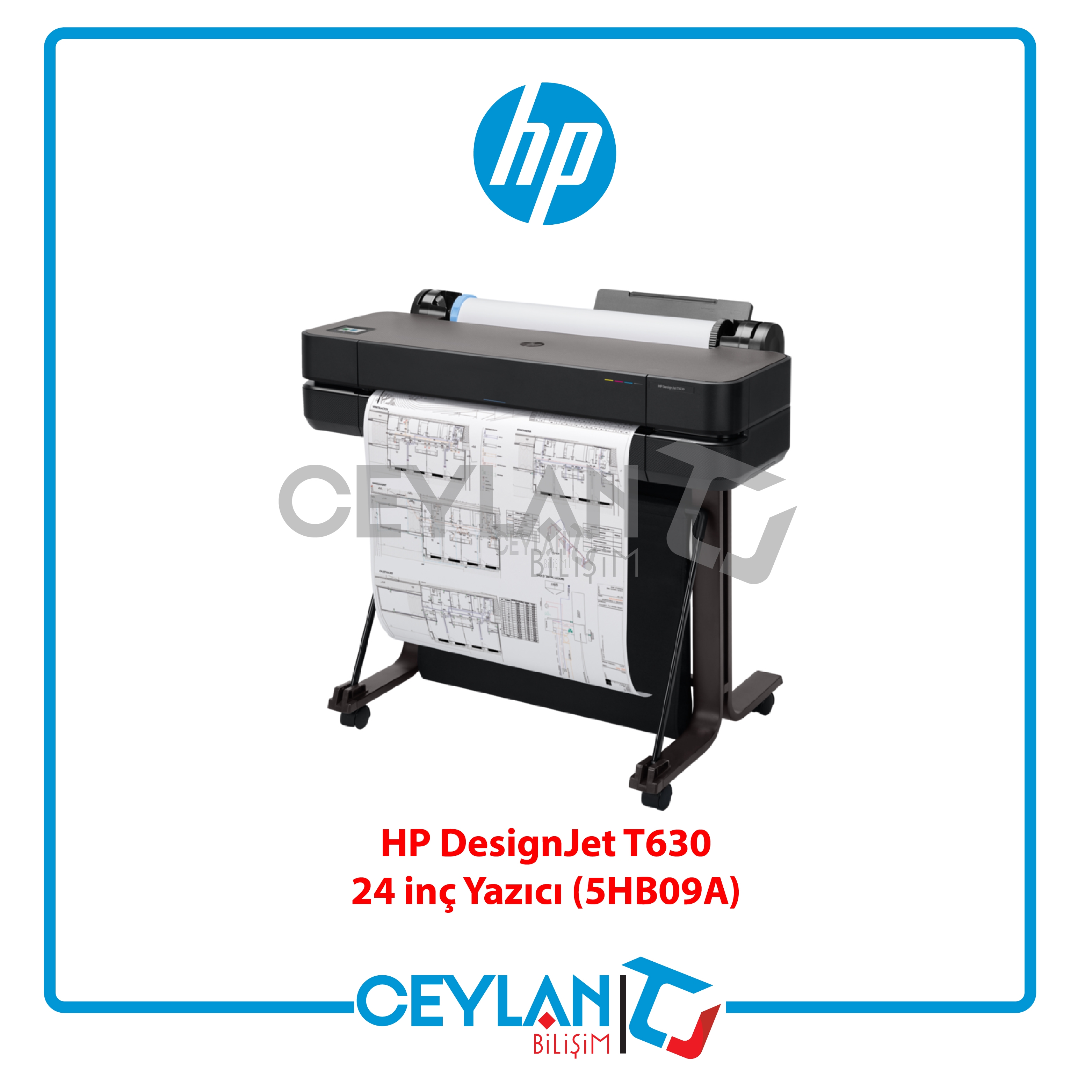 HP 5HB09A DESIGNJET T630 24 INC 610MM A1 E-YAZICI