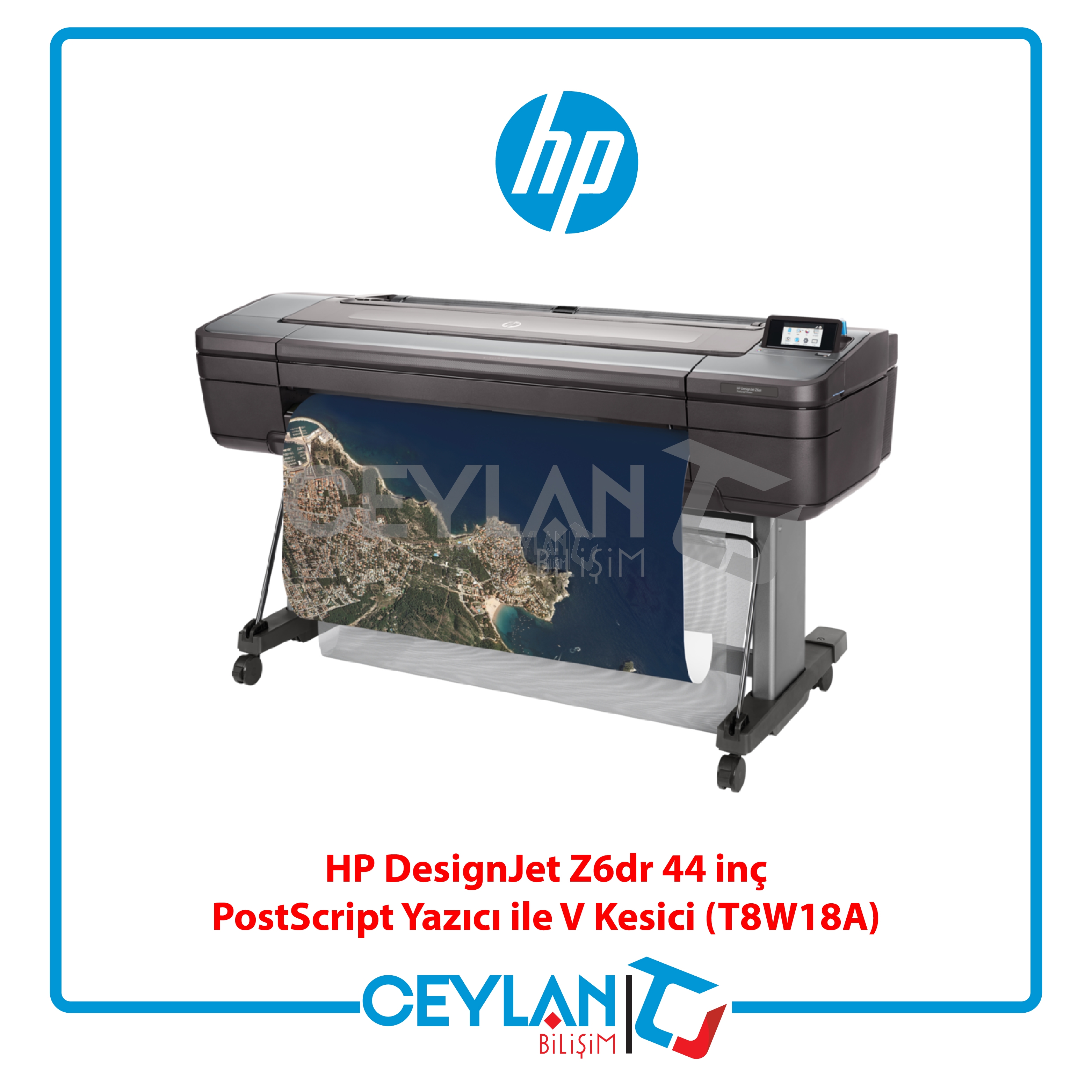 HP T8W18A DESIGNJET Z6dr 44 INC 998MM A0+ POSTSCRIPT YAZICI