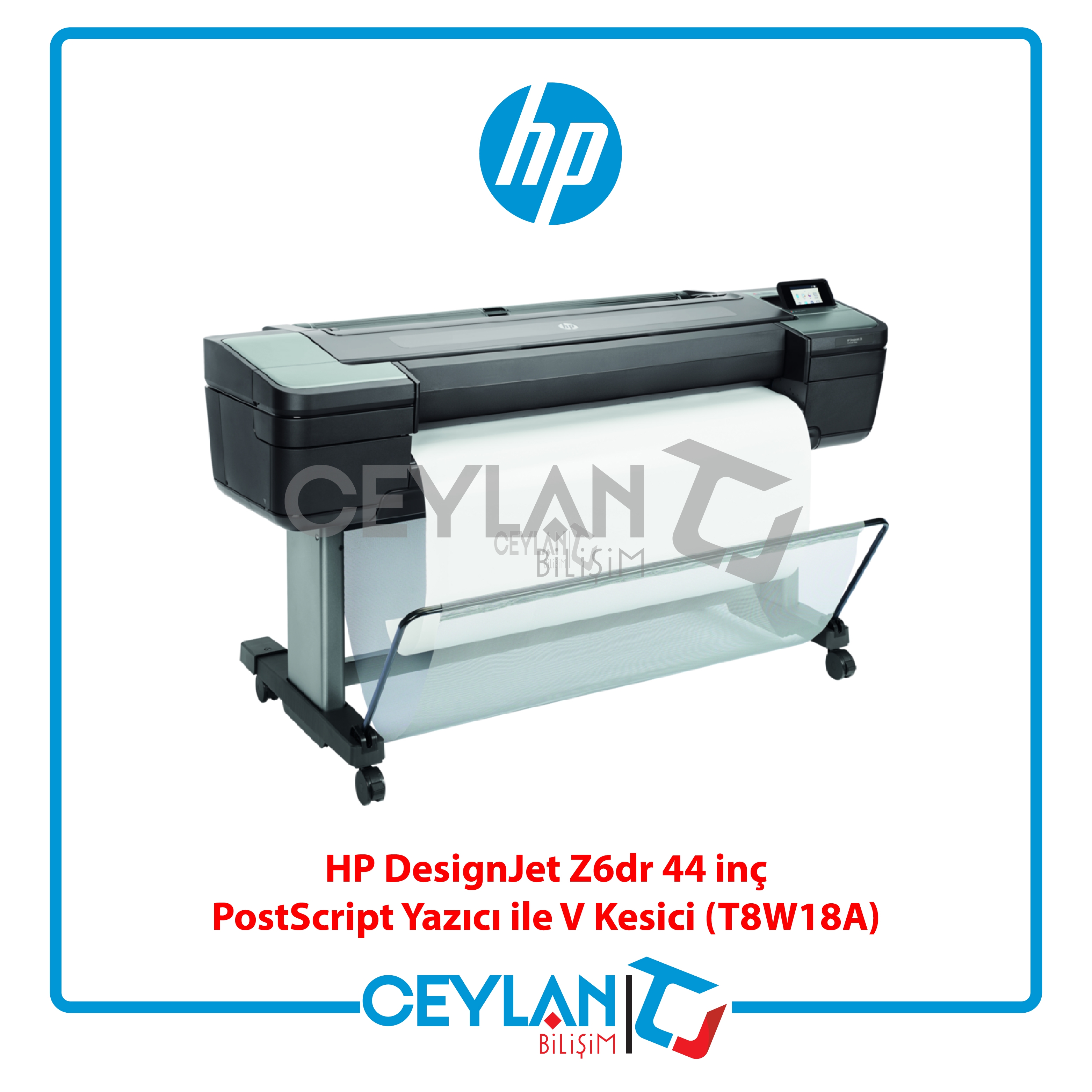 HP T8W18A DESIGNJET Z6dr 44 INC 998MM A0+ POSTSCRIPT YAZICI