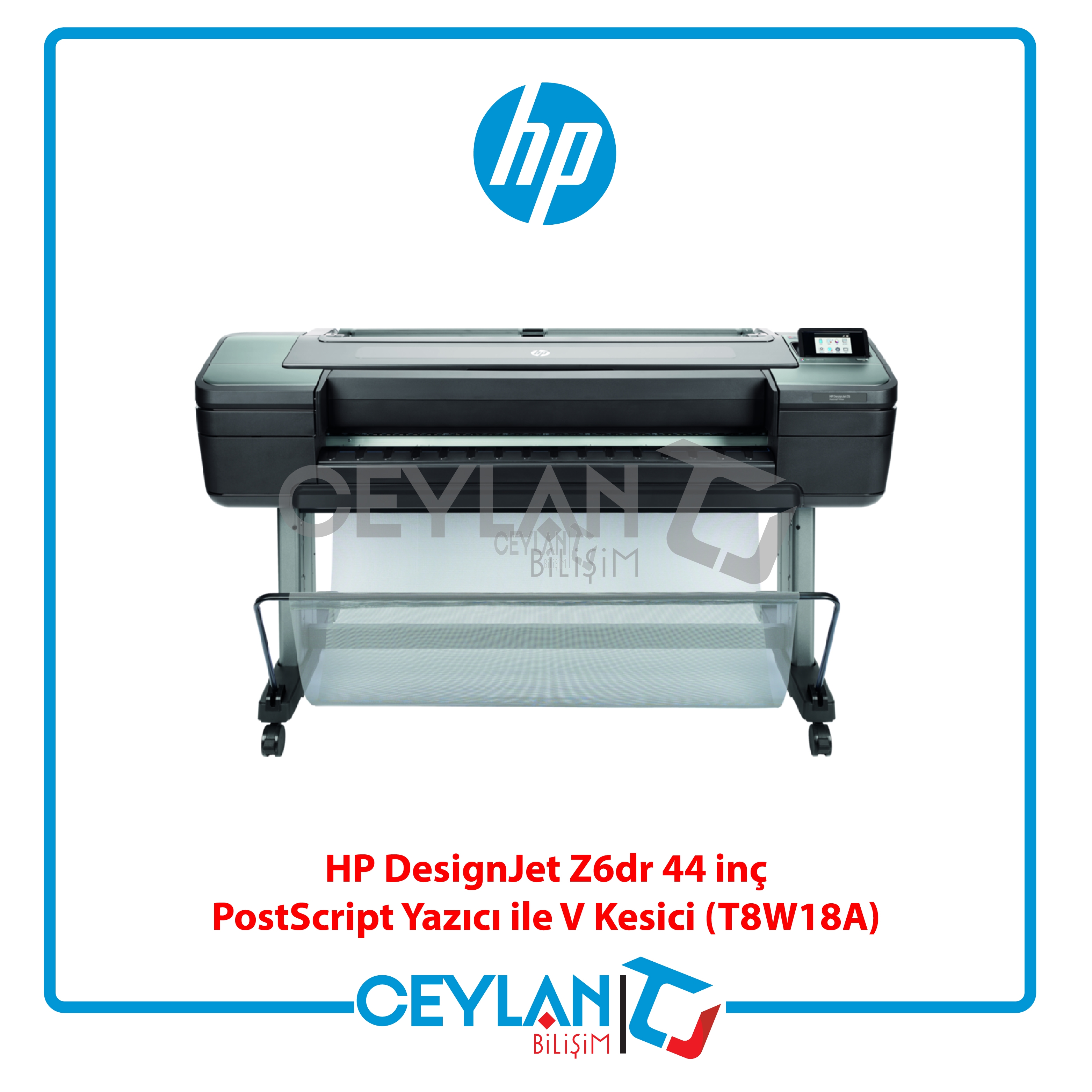 HP T8W18A DESIGNJET Z6dr 44 INC 998MM A0+ POSTSCRIPT YAZICI